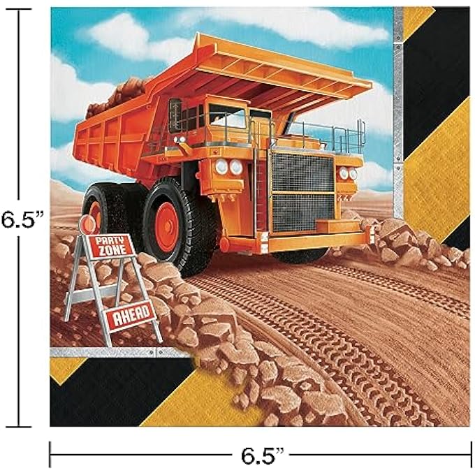 BIG DIG CONSTRUCTION LUNCHEON NAPKINS 16CT - Image 3